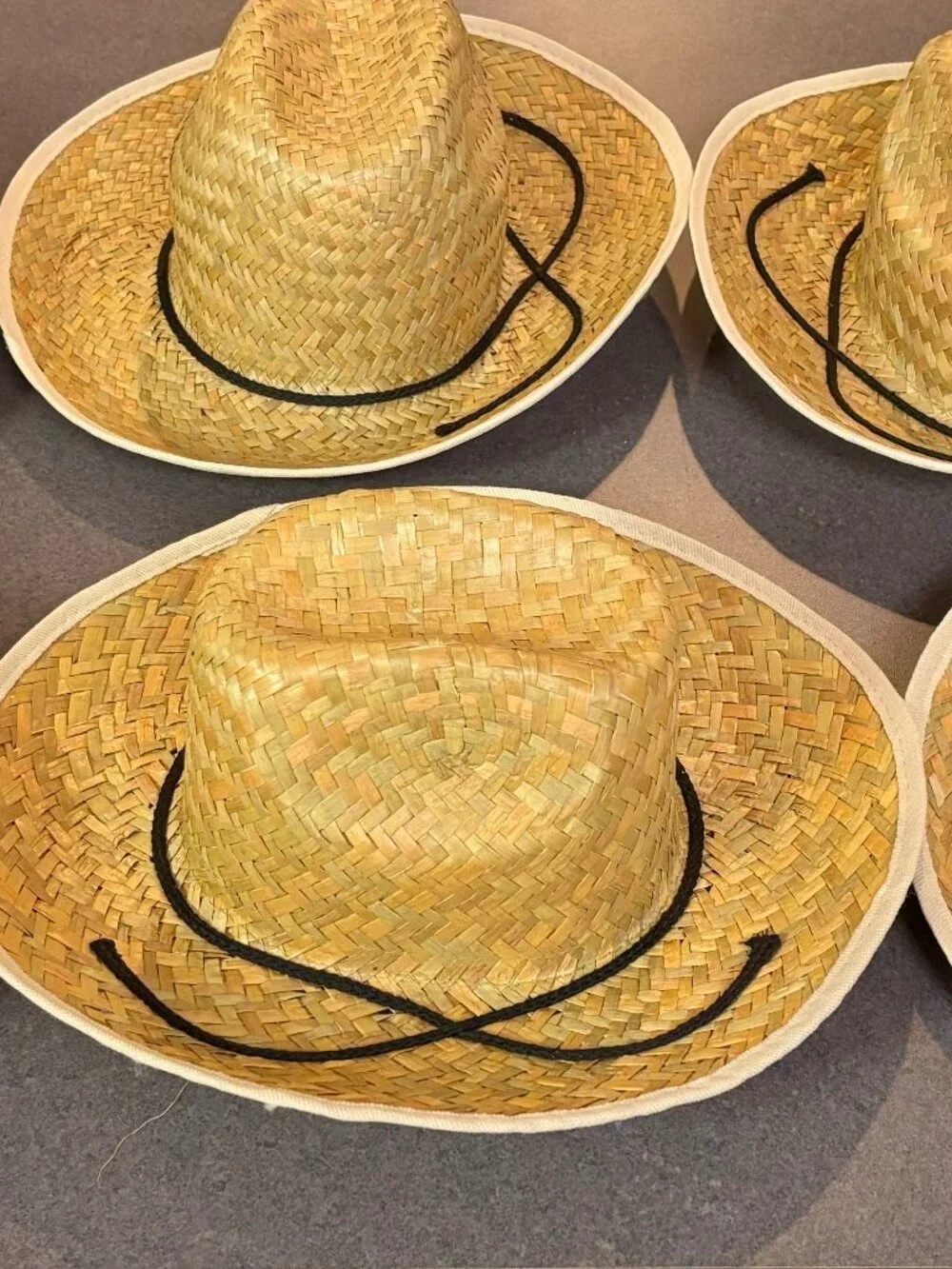 STRAW WESTERN HATS Cowboy Cowgirl M, Wide Brim fit 6